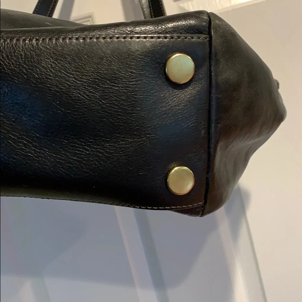 Fossil Black Leather Tote Bag - Picture 2 of 7